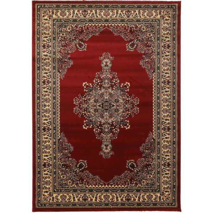 Orientalischer Teppich Wohnzimmer, Schlafzimmer, Esszimmer, Läufer, Flur Boho Teppich Kurzflor Weich 12 mm Carpet Orient - Farbe: Rot Verschiedene Größen