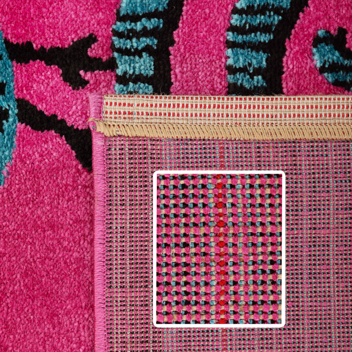 Teppich Kinderzimmer Eulenmuster Violett Kurzflor Kinderteppich mädchen Spielteppich Eulen Design Babyzimmer Teppiche für Junge und Mädchen Extra Weich und Antiallergen