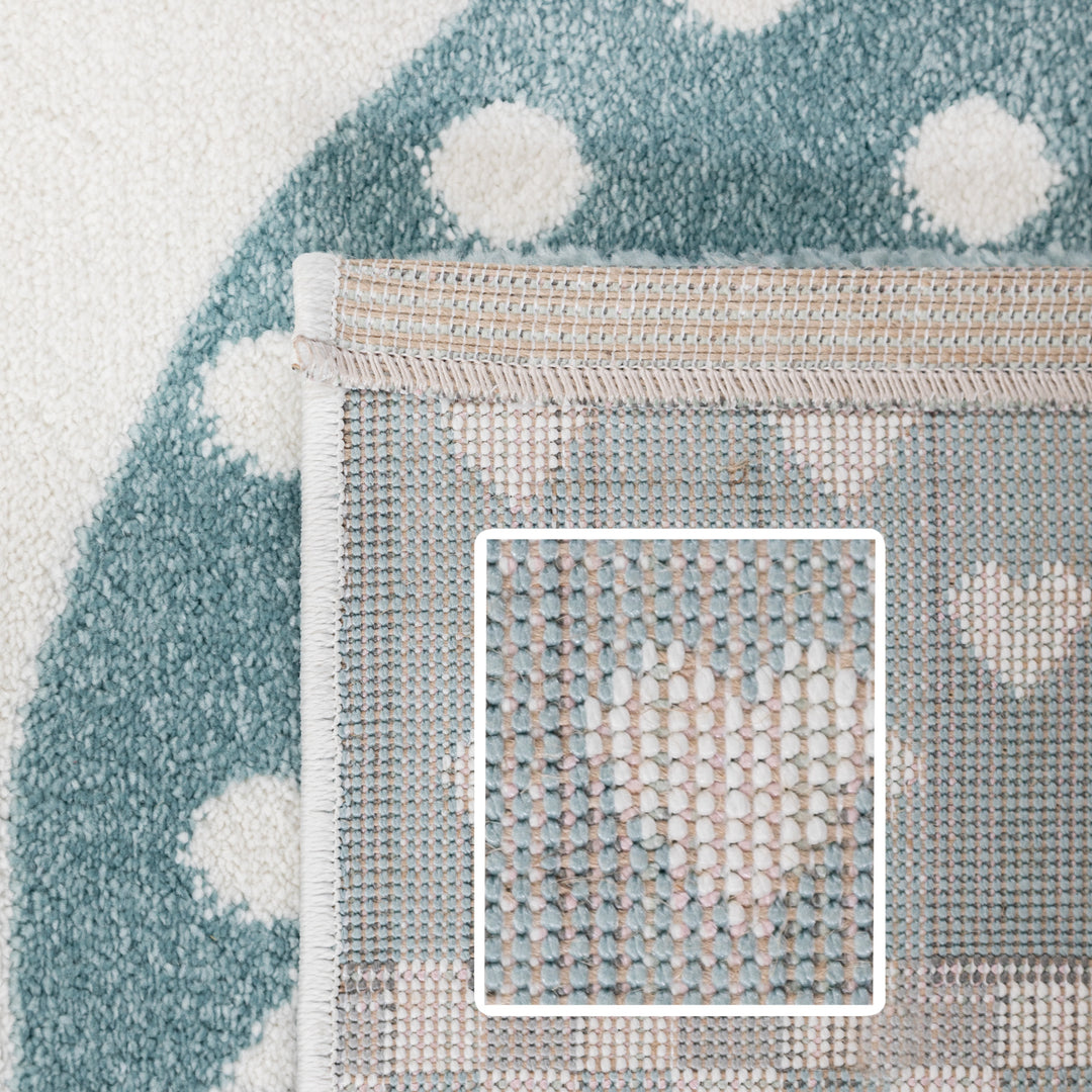 Teppich Kinderzimmer Elefanten-Design Kurzflor Kinderteppich mädchen Spielteppich Modern Design Babyzimmer Teppiche für Junge und Mädchen Extra Weich und Antiallergen