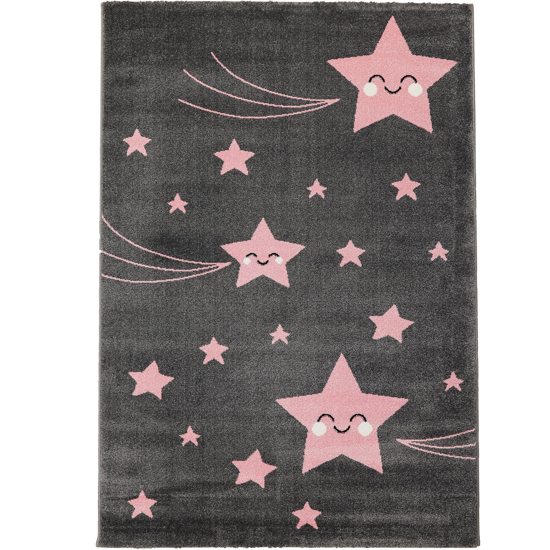 Tapis pour enfants KID chambre d'enfant tapis à poils ras tapis de jeu étoiles