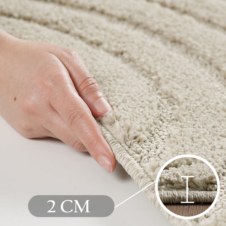 SIMPEX Hochflor Wohnzimmer Teppich, Weich & Flauschig, Skandinavisch Boho Stil, Langflor Shaggy, Pflegeleicht, Jute Rückseite