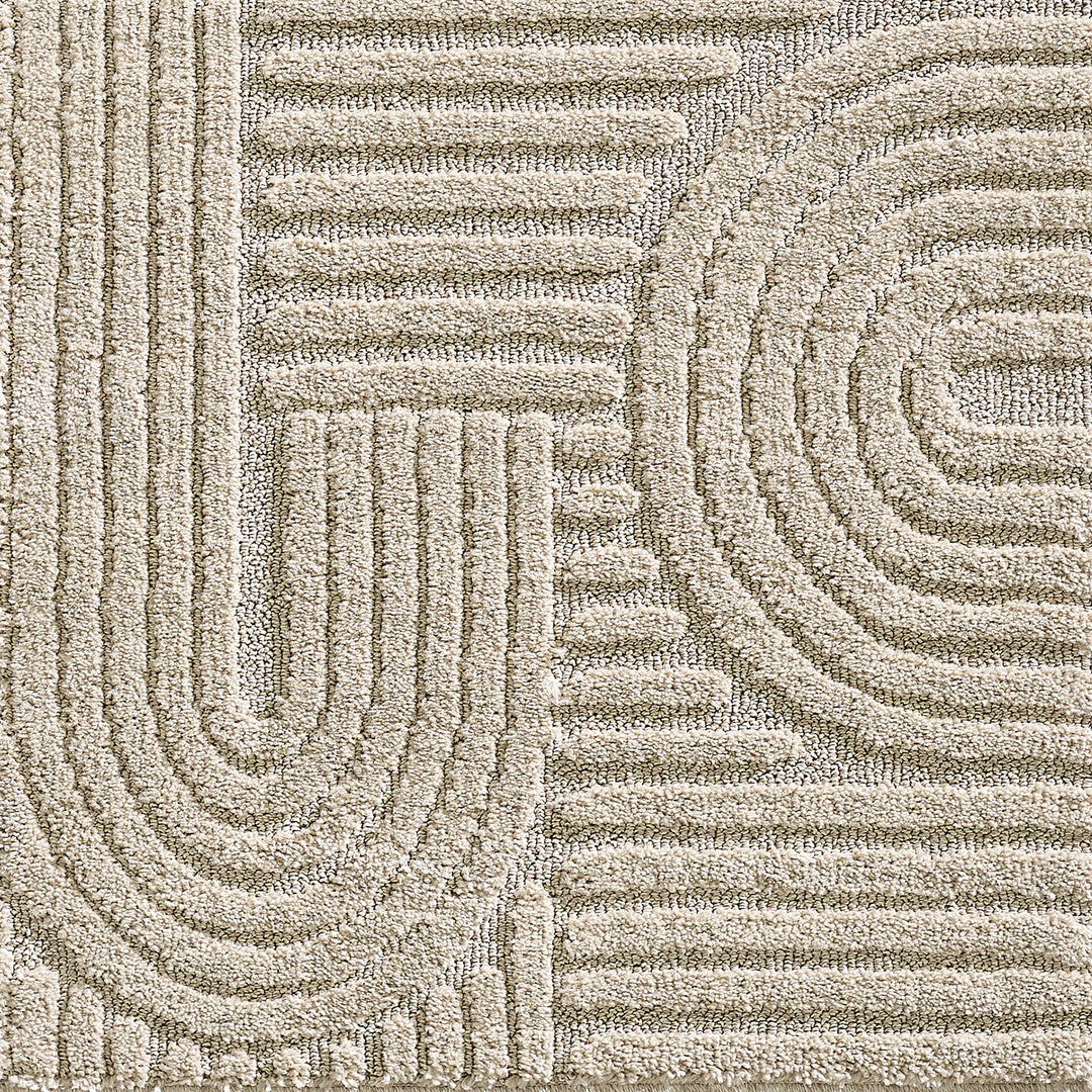 SIMPEX Hochflor Wohnzimmer Teppich, Weich & Flauschig, Skandinavisch Boho Stil, Langflor Shaggy, Pflegeleicht, Jute Rückseite