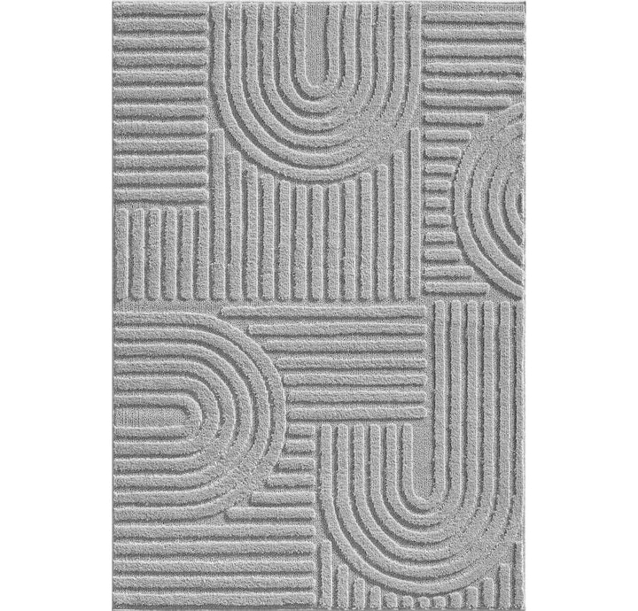 SIMPEX Hochflor Wohnzimmer Teppich, Weich & Flauschig, Skandinavisch Boho Stil, Langflor Shaggy, Pflegeleicht, Jute Rückseite