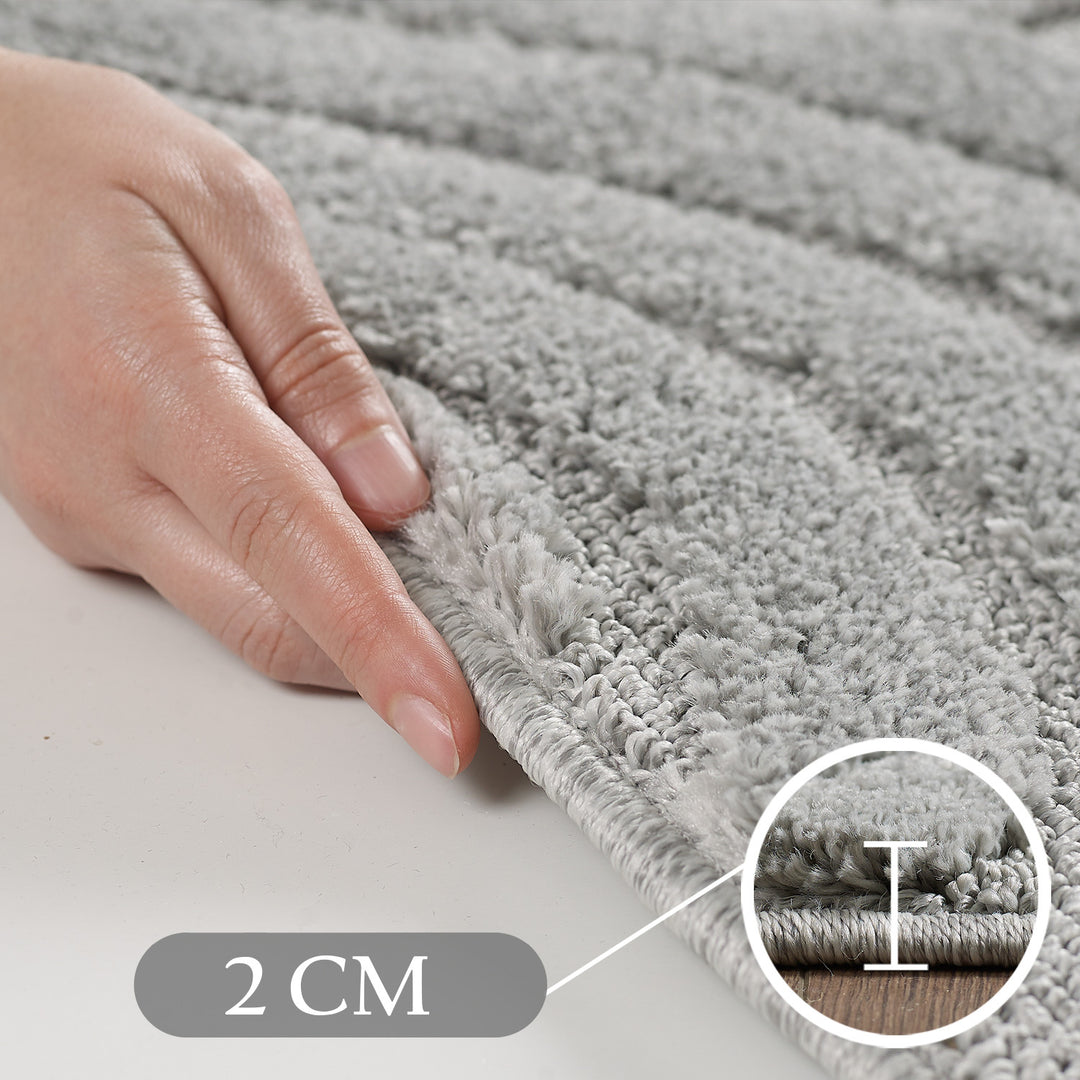 SIMPEX Hochflor Wohnzimmer Teppich, Weich & Flauschig, Skandinavisch Boho Stil, Langflor Shaggy, Pflegeleicht, Jute Rückseite