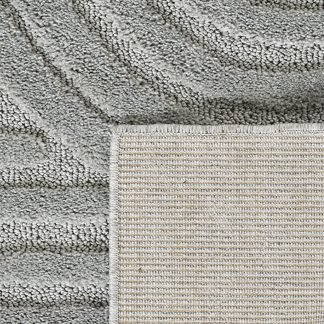 SIMPEX Hochflor Wohnzimmer Teppich, Weich & Flauschig, Skandinavisch Boho Stil, Langflor Shaggy, Pflegeleicht, Jute Rückseite