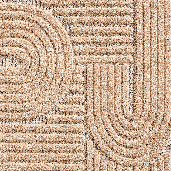 SIMPEX Hochflor Wohnzimmer Teppich, Weich & Flauschig, Skandinavisch Boho Stil, Langflor Shaggy, Pflegeleicht, Jute Rückseite