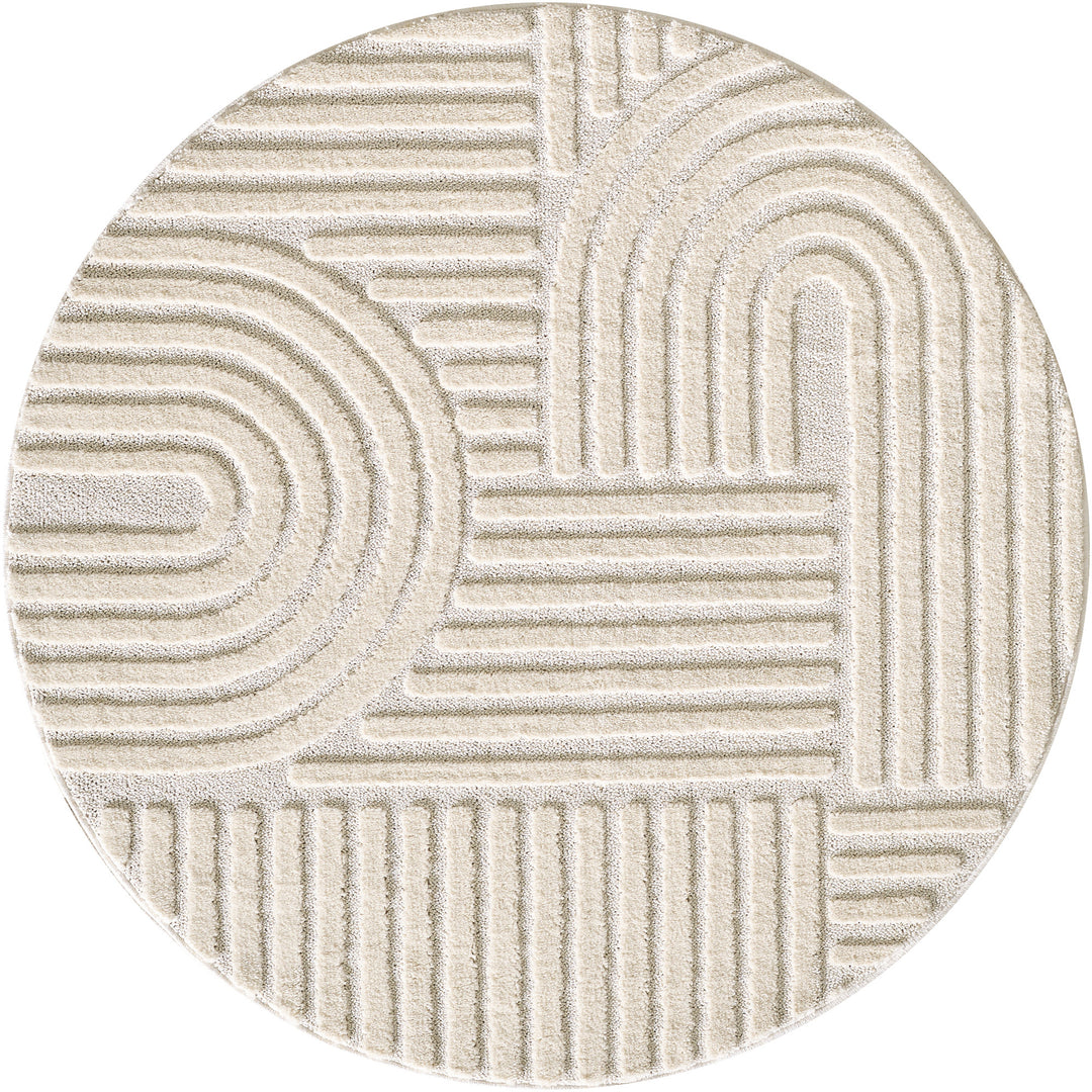 SIMPEX Hochflor Wohnzimmer Teppich, Weich & Flauschig, Skandinavisch Boho Stil, Langflor Shaggy, Pflegeleicht, Jute Rückseite