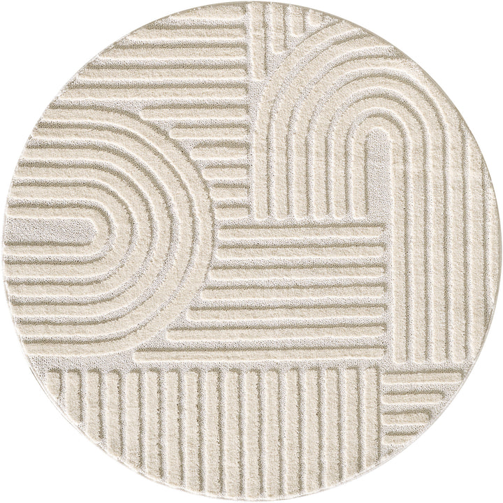 SIMPEX Hochflor Wohnzimmer Teppich, Weich & Flauschig, Skandinavisch Boho Stil, Langflor Shaggy, Pflegeleicht, Jute Rückseite
