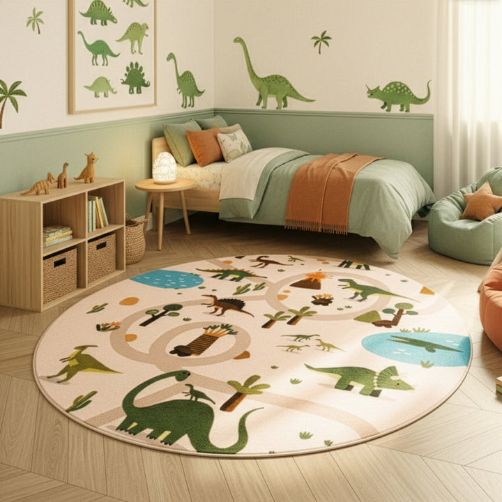 SIMPEX Dino Kinderteppich Spielteppich für Kinderzimmer modernes Motiv