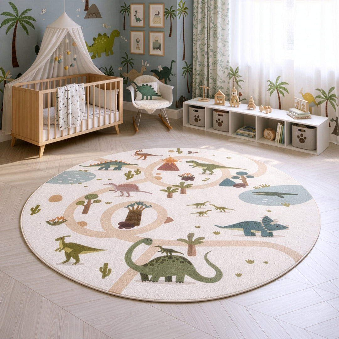 SIMPEX Dino Kinderteppich Spielteppich für Kinderzimmer modernes Motiv