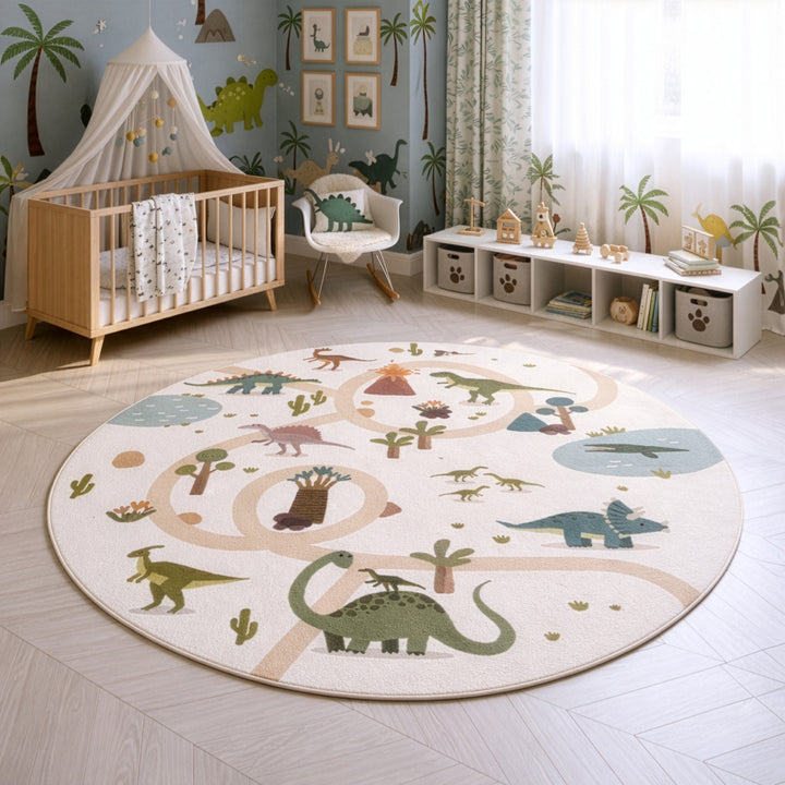 SIMPEX Dino Kinderteppich Spielteppich für Kinderzimmer modernes Motiv