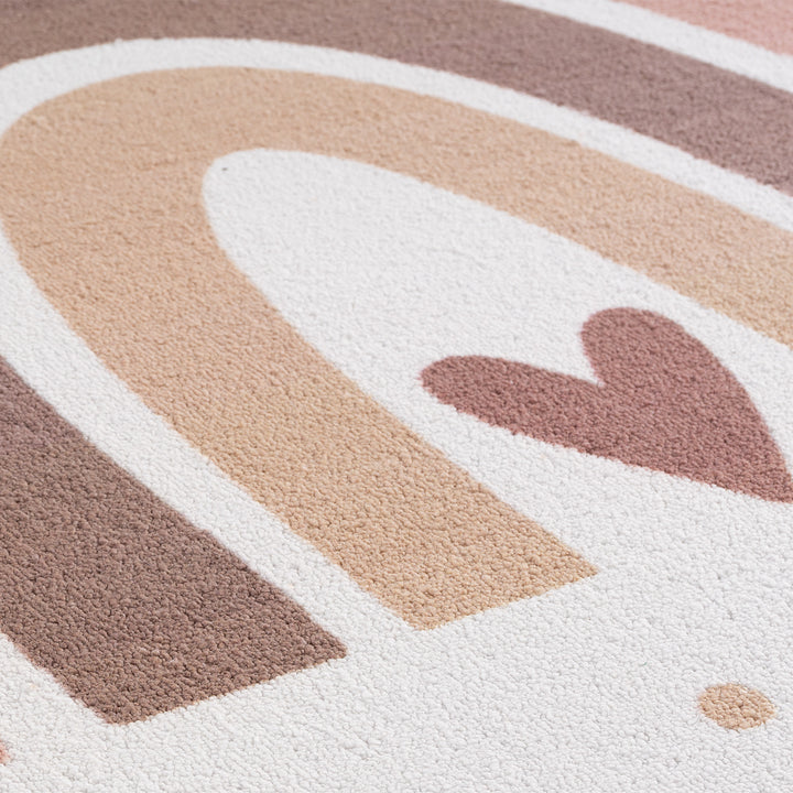 SIMPEX Regenbogen Kinderteppich Spielteppich für Kinderzimmer modernes Motiv