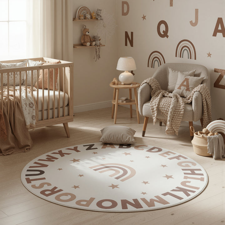 SIMPEX Alphabet Kinderteppich Spielteppich für Kinderzimmer modernes Motiv