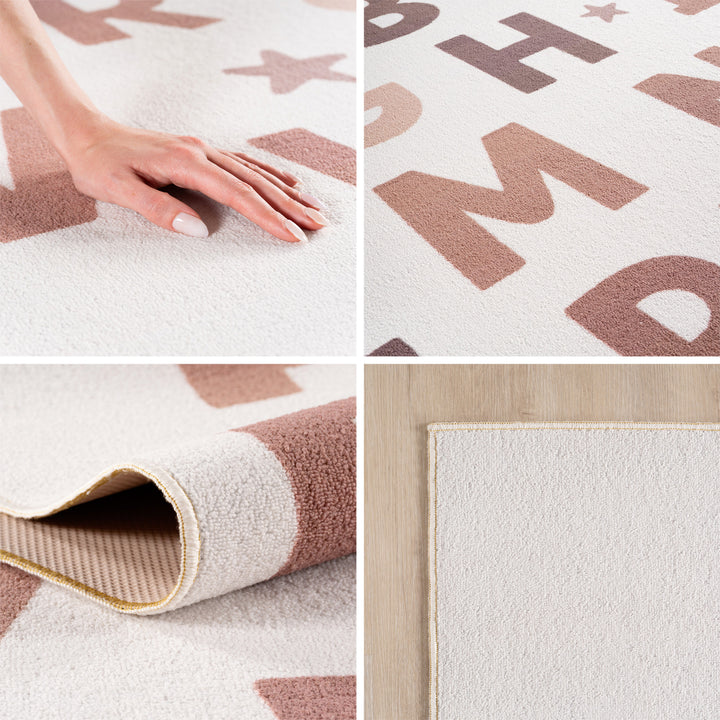 SIMPEX Alphabet Kinderteppich Spielteppich für Kinderzimmer modernes Motiv