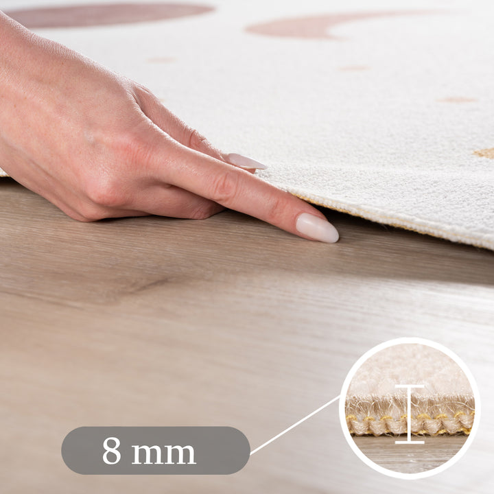 SIMPEX Mond Kinderteppich Spielteppich für Kinderzimmer modernes Motiv