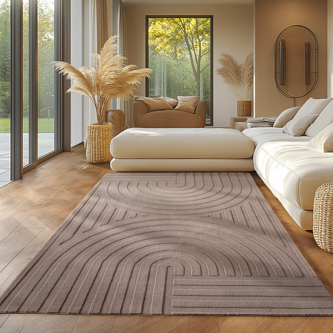 SIMPEX Boho Teppich Weicher Skandinavischer Kurzflor mit 3D-Effekt, Wa – Simpex24