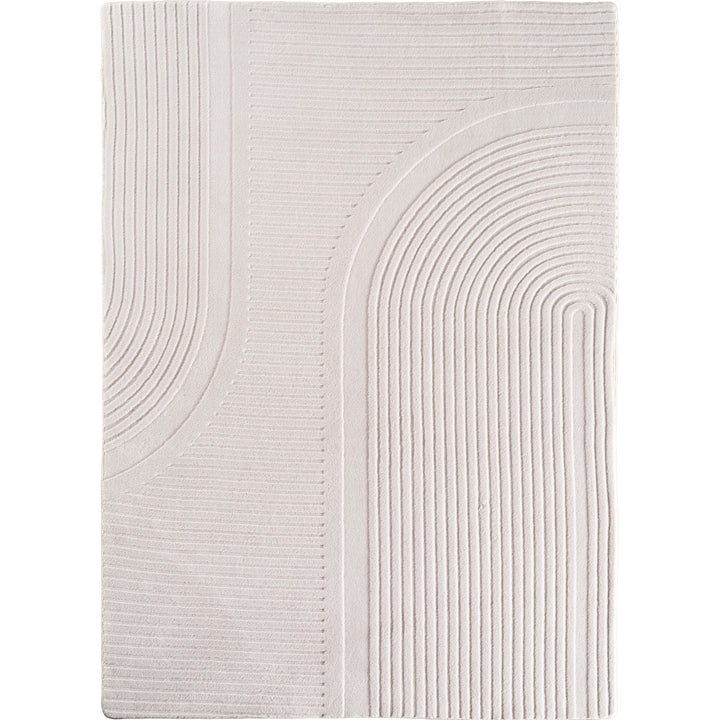 Simpex24 Einfarbiger Skandinavischer Boho Teppich Beige Creme, Weicher Waschbarer Deko Teppich mit 3D-Effekt, Pflegeleichter Läufer für Wohnzimmer und Schlafzimmer