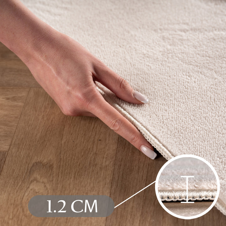 SIMPEX Boho Teppich Weicher Skandinavischer Kurzflor mit 3D-Effekt, Waschbar & Pflegeleicht, Moderner Teppich für Wohnzimmer, Esszimmer oder Schlafzimmer