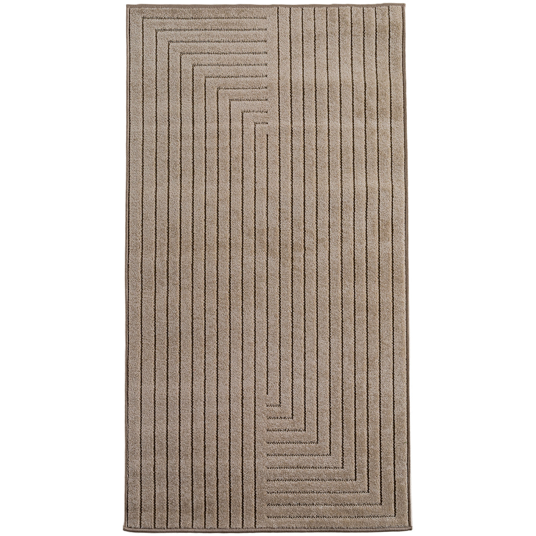 SIMPEX Outdoor Teppich Wetterfest Wohnzimmer & Outdoor geeignet Waschbar Beige
