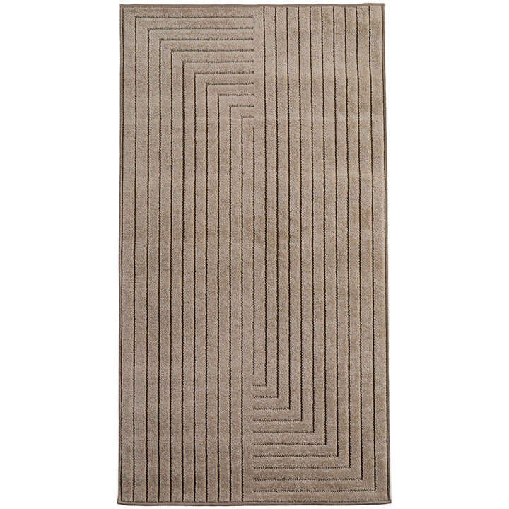 SIMPEX Outdoor Teppich Wetterfest Wohnzimmer & Outdoor geeignet Waschbar Beige