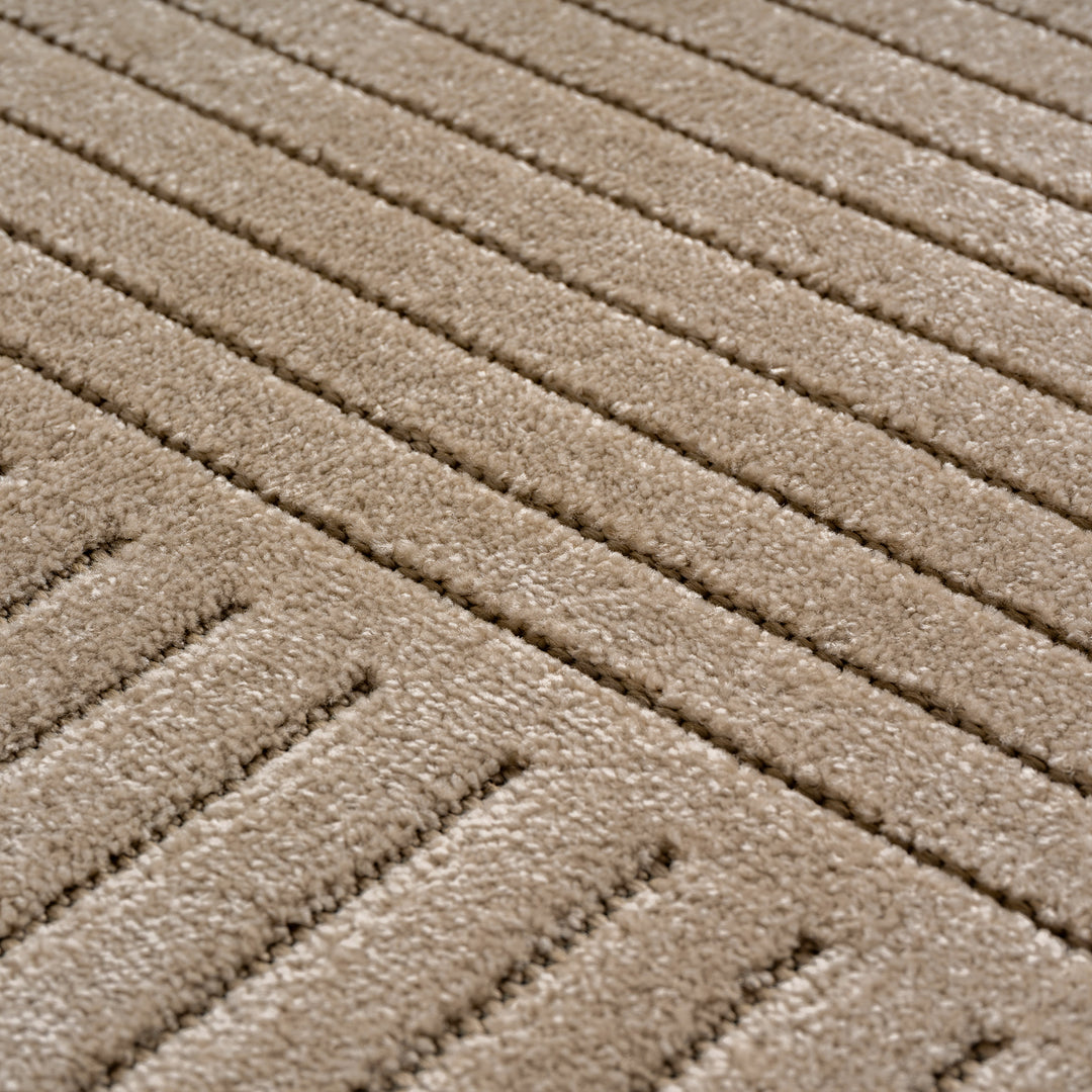 SIMPEX Outdoor Teppich Wetterfest Wohnzimmer & Outdoor geeignet Waschbar Beige