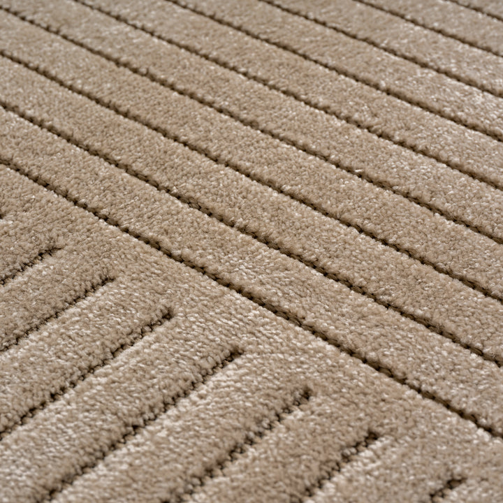SIMPEX Outdoor Teppich Wetterfest Wohnzimmer & Outdoor geeignet Waschbar Beige