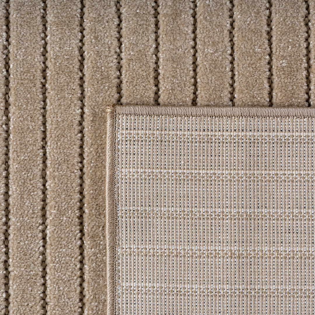 SIMPEX Outdoor Teppich Wetterfest Wohnzimmer & Outdoor geeignet Waschbar Beige