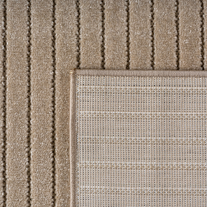 SIMPEX Outdoor Teppich Wetterfest Wohnzimmer & Outdoor geeignet Waschbar Beige