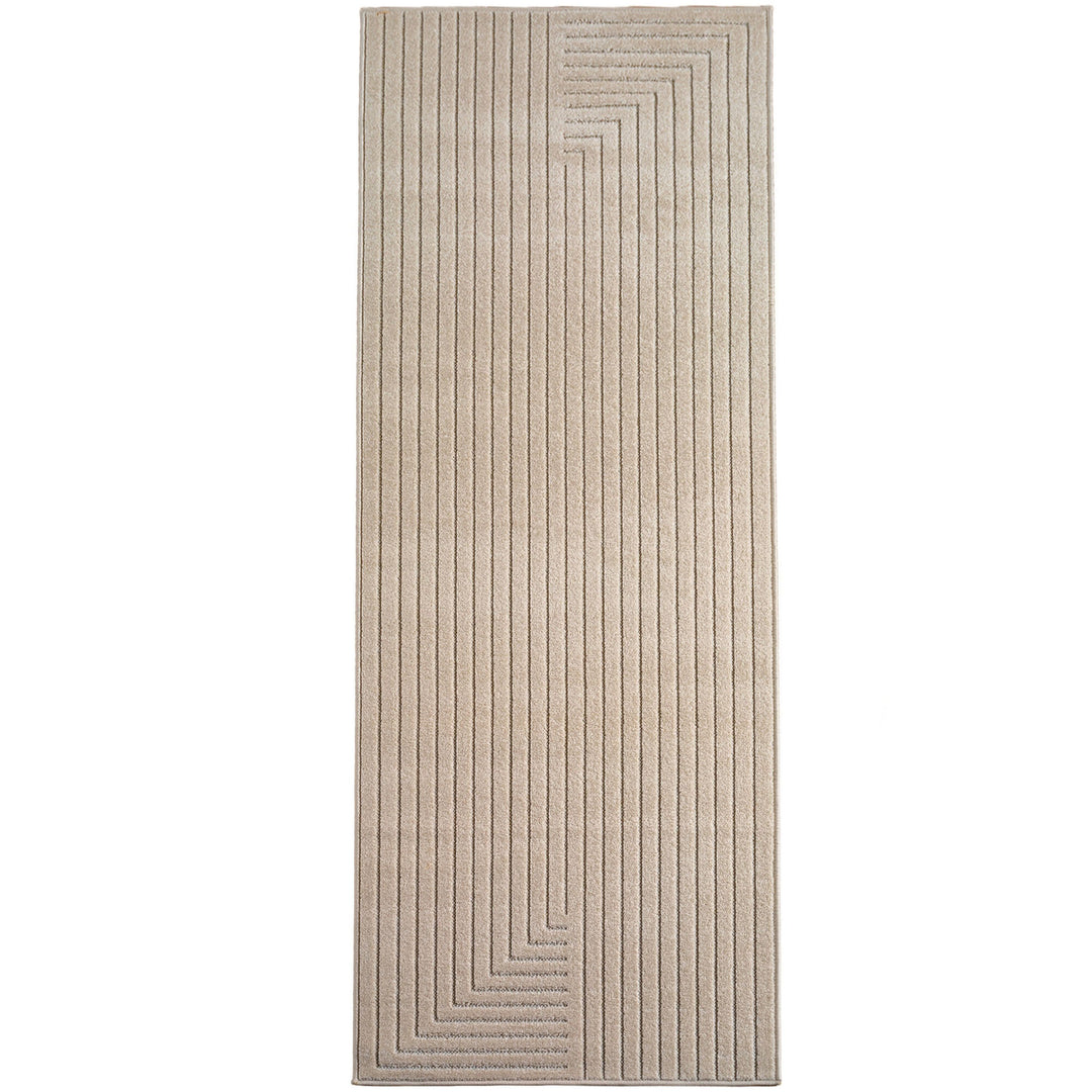 SIMPEX Outdoor Teppich Wetterfest Wohnzimmer & Outdoor geeignet Waschbar Beige