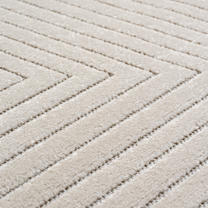 SIMPEX Outdoor Teppich Wetterfest Wohnzimmer & Outdoor geeignet Waschbar Creme
