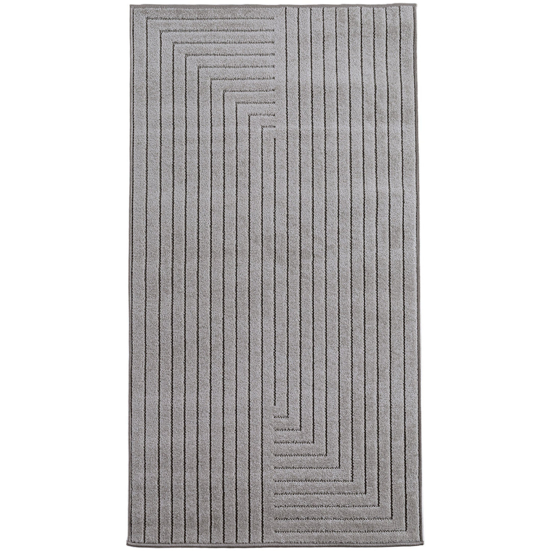 SIMPEX Outdoor Teppich Wetterfest Wohnzimmer & Outdoor geeignet Waschbar Grau