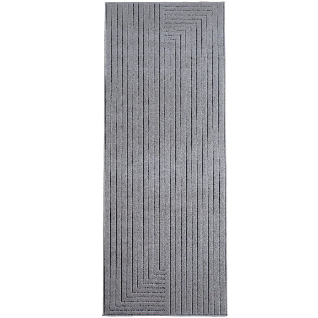 SIMPEX Outdoor Teppich Wetterfest Wohnzimmer & Outdoor geeignet Waschbar Grau