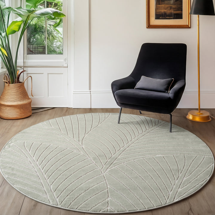 SIMPEX Kurzflor Teppich Wohnzimmer Schlafzimmer 3D Hoch-Tief-Effekt, Skandinavisch Boho Motiv, für Outdoor Bereich geeignet Terrassen oder im Balkon