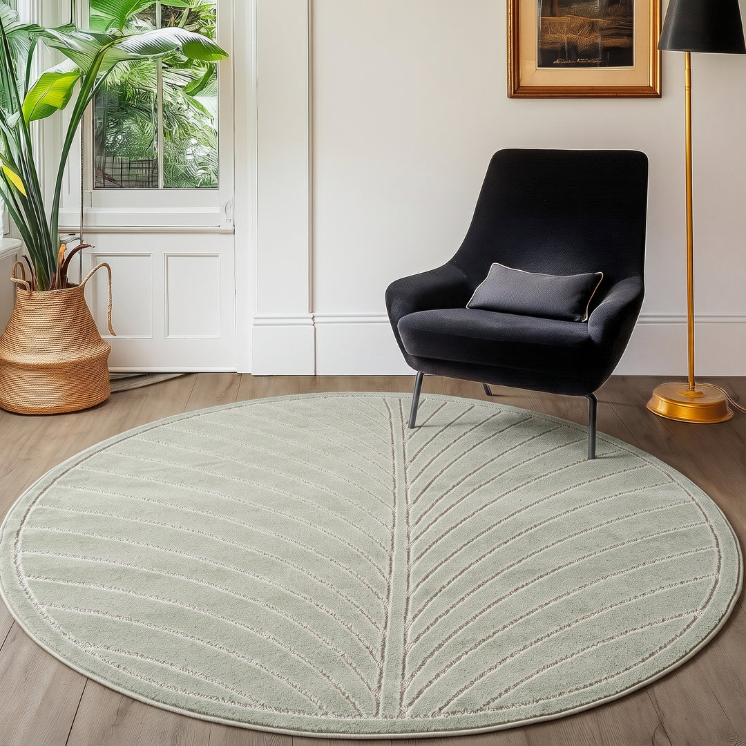 SIMPEX Kurzflor Teppich Wohnzimmer Schlafzimmer 3D Hoch-Tief-Effekt, Skandinavisch Boho Motiv, für Outdoor Bereich geeignet Terrassen oder im Balkon