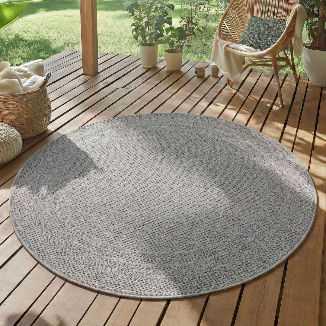 SIMPEX Outdoor Teppich Wetterfest Beige Küche, Balkon, Terrasse