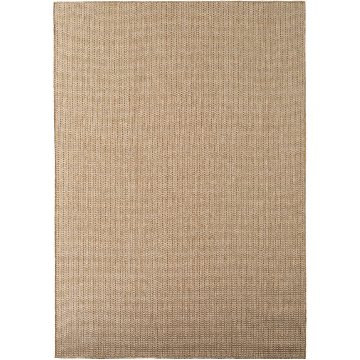 SIMPEX Outdoor Teppich Beige Balkon Terrasse Garten Wetterfest UV-beständig Teppich Einfarbig Flachgewebe Pflegeleicht Robust Modern