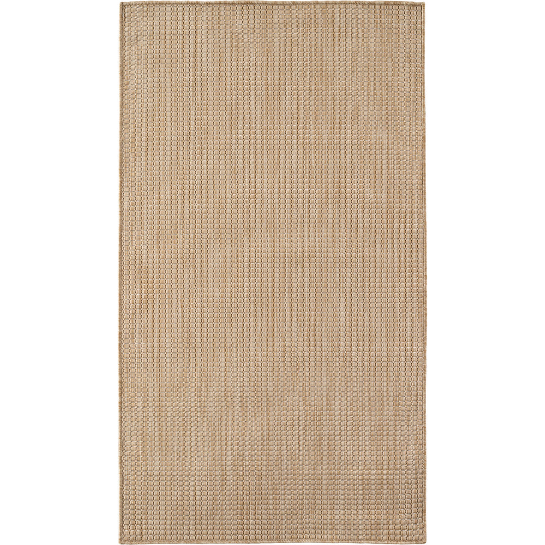 SIMPEX Outdoor Teppich Beige Balkon Terrasse Garten Wetterfest UV-beständig Teppich Einfarbig Flachgewebe Pflegeleicht Robust Modern