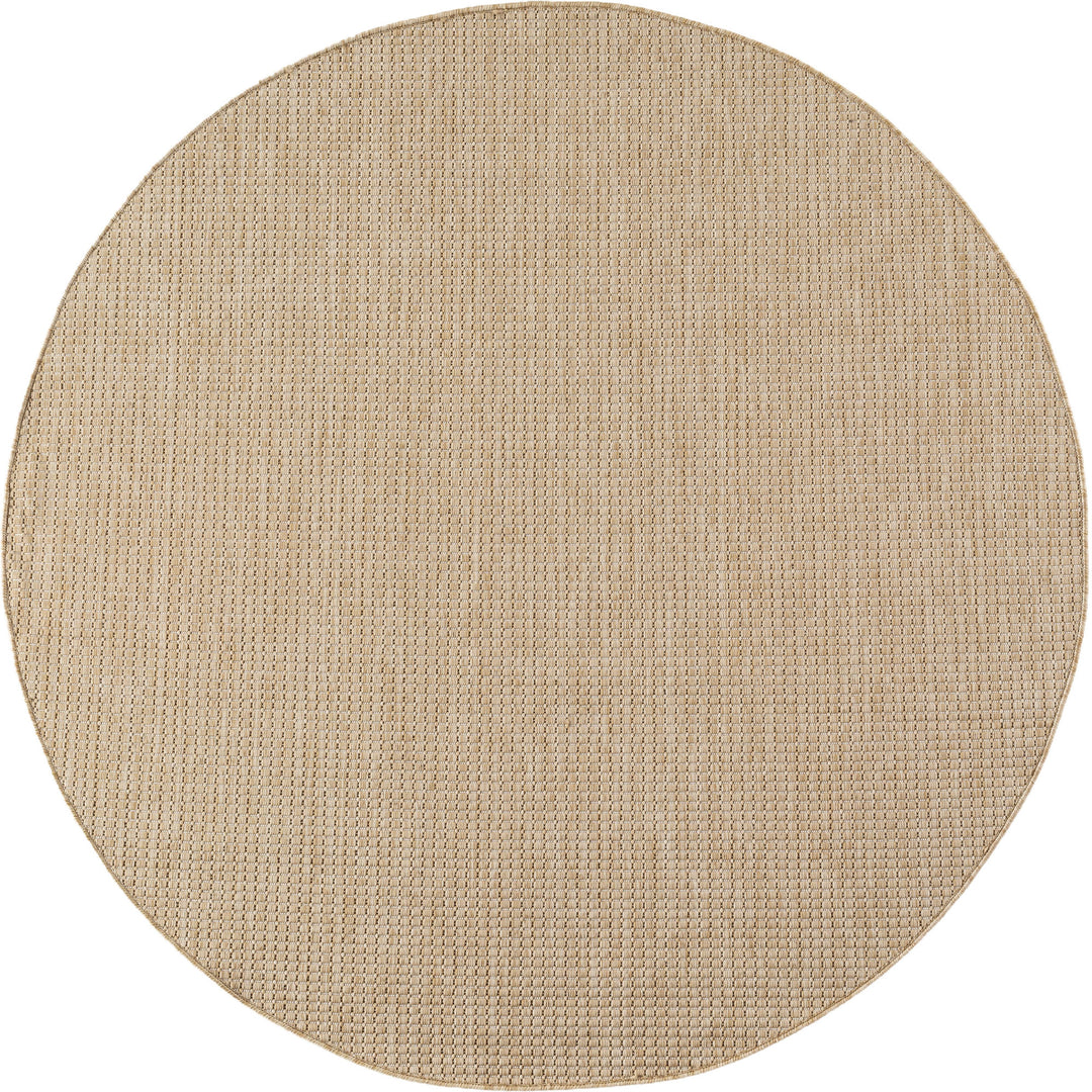 SIMPEX Outdoor Teppich Beige Balkon Terrasse Garten Wetterfest UV-beständig Teppich Einfarbig Flachgewebe Pflegeleicht Robust Modern