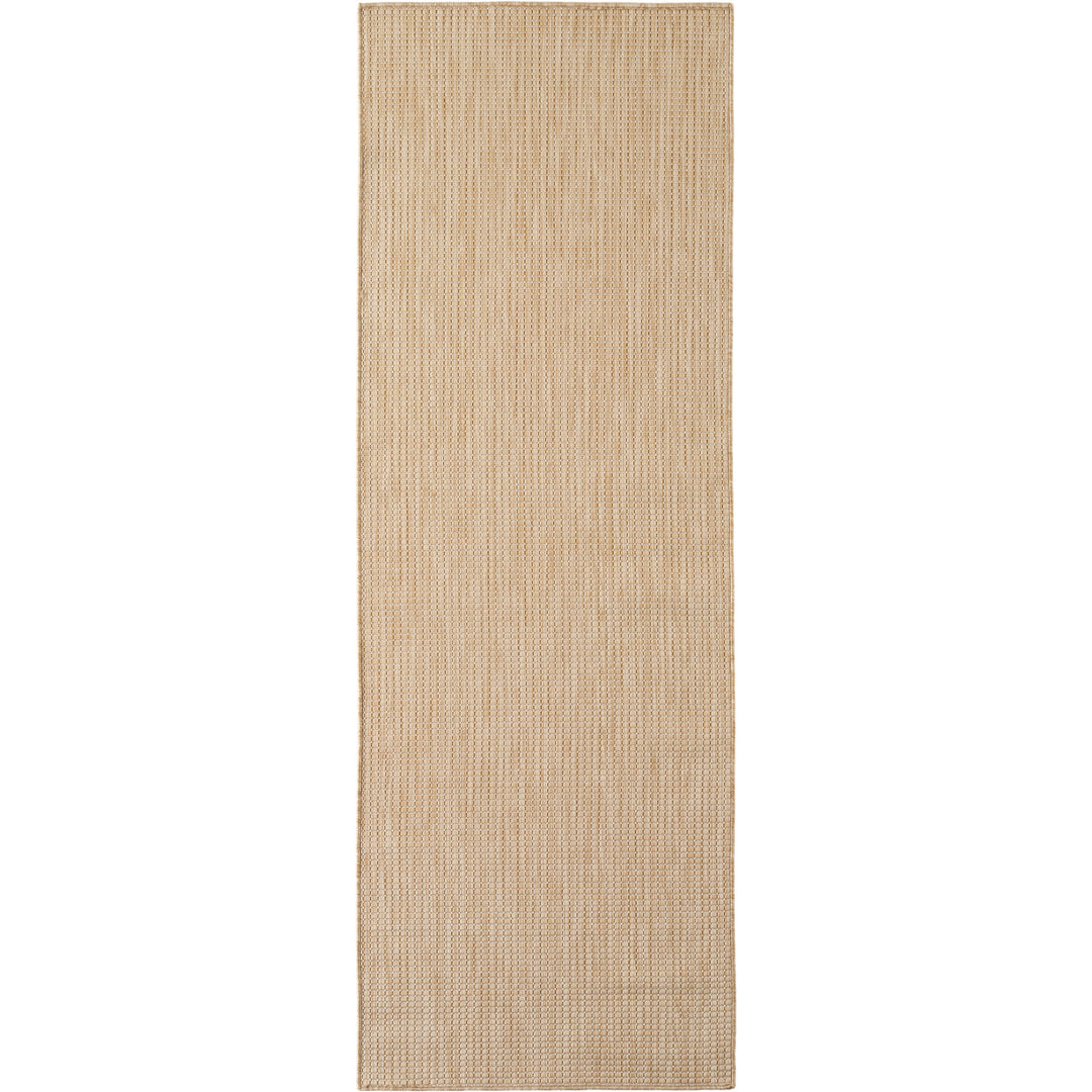 SIMPEX Outdoor Teppich Beige Balkon Terrasse Garten Wetterfest UV-beständig Teppich Einfarbig Flachgewebe Pflegeleicht Robust Modern
