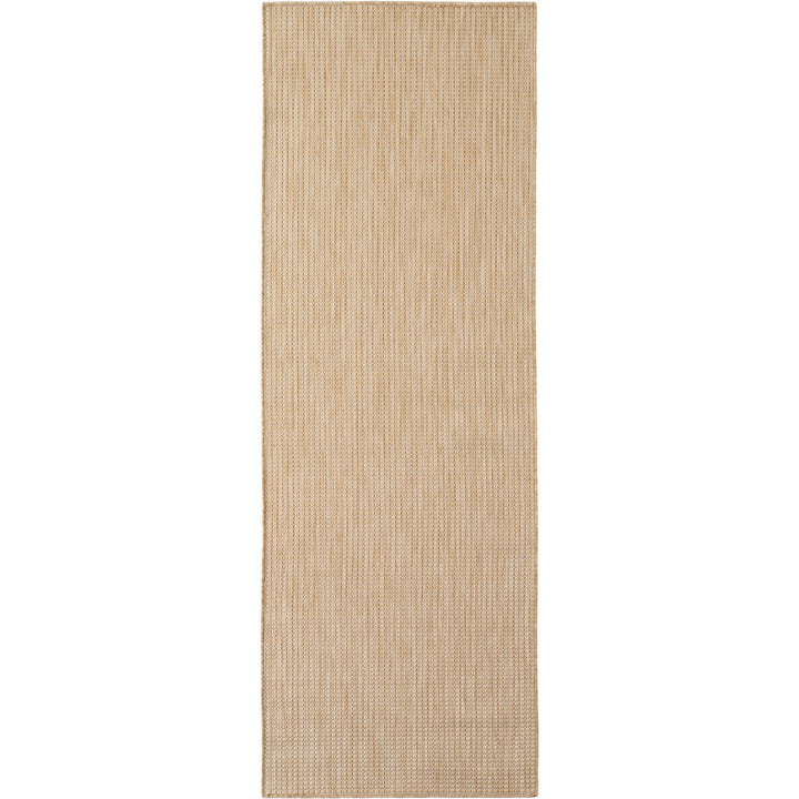 SIMPEX Outdoor Teppich Beige Balkon Terrasse Garten Wetterfest UV-beständig Teppich Einfarbig Flachgewebe Pflegeleicht Robust Modern