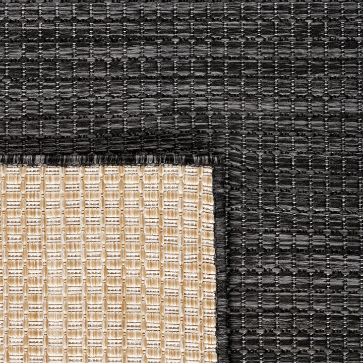SIMPEX Outdoor Teppich Beige Balkon Terrasse Garten Wetterfest UV-beständig Teppich Einfarbig Flachgewebe Pflegeleicht Robust Modern