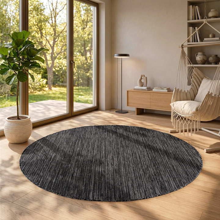 SIMPEX Outdoor Teppich Beige Balkon Terrasse Garten Wetterfest UV-beständig Teppich Einfarbig Flachgewebe Pflegeleicht Robust Modern