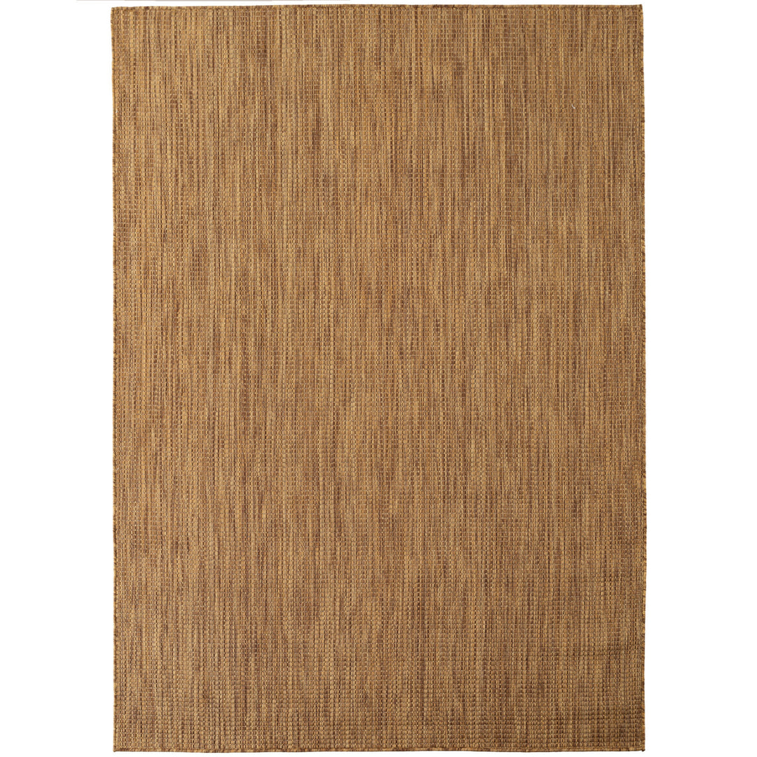 SIMPEX Outdoor Teppich Beige Balkon Terrasse Garten Wetterfest UV-beständig Teppich Einfarbig Flachgewebe Pflegeleicht Robust Modern