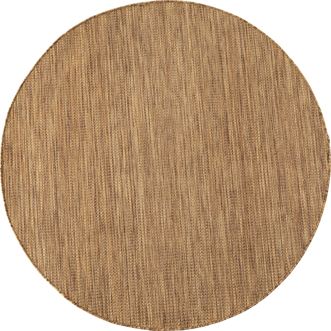 SIMPEX Outdoor Teppich Beige Balkon Terrasse Garten Wetterfest UV-beständig Teppich Einfarbig Flachgewebe Pflegeleicht Robust Modern