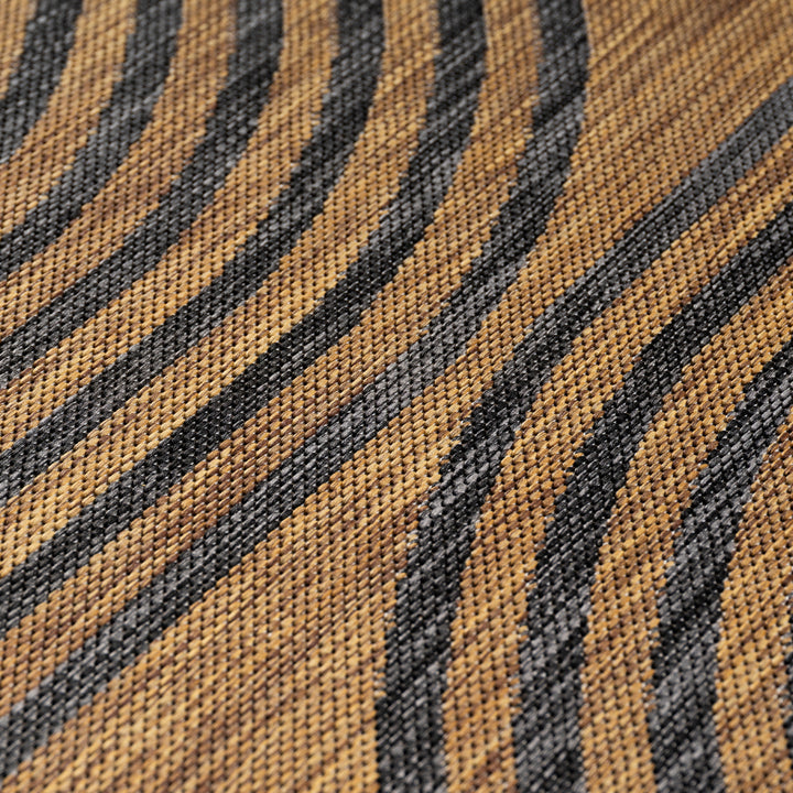 SIMPEX Outdoor Teppich Schwarz Natur Jute Optik Balkon Terrasse Garten Wetterfest UV-beständig Groß Boho Design Flachgewebe Pflegeleicht Robust Modern