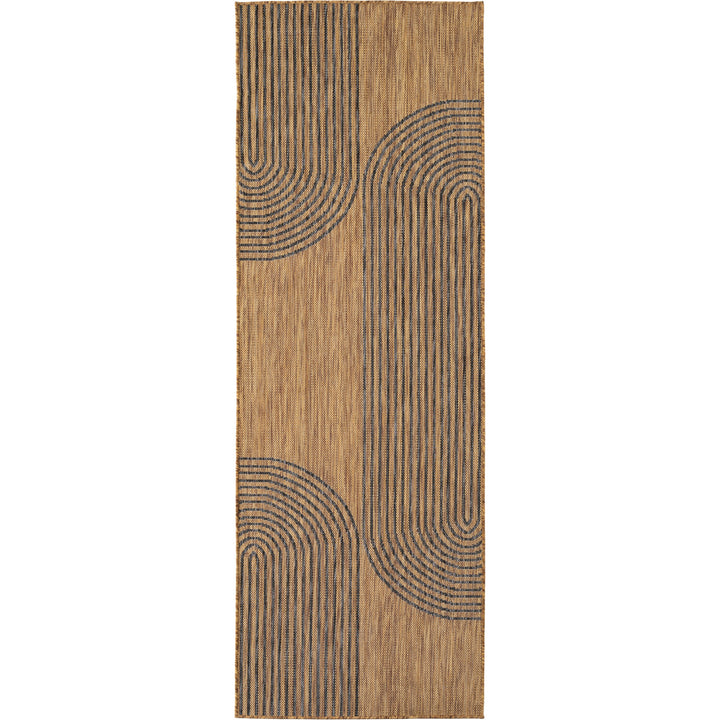 SIMPEX Outdoor Teppich Schwarz Natur Jute Optik Balkon Terrasse Garten Wetterfest UV-beständig Groß Boho Design Flachgewebe Pflegeleicht Robust Modern