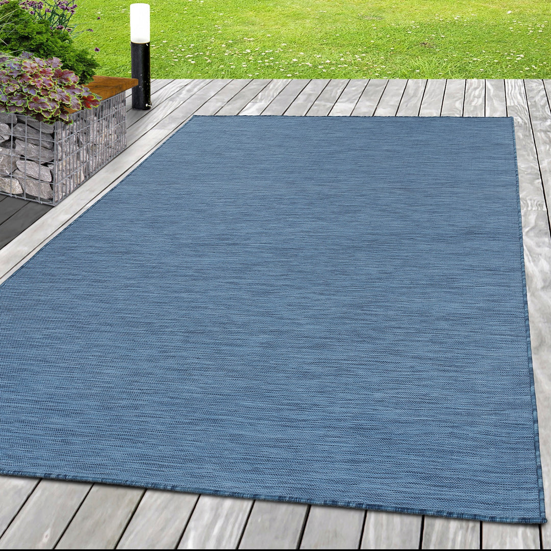 In- & Outdoor Teppich KOA Balkon Terrasse Sisal Optik Flachgewebe Einfarbig