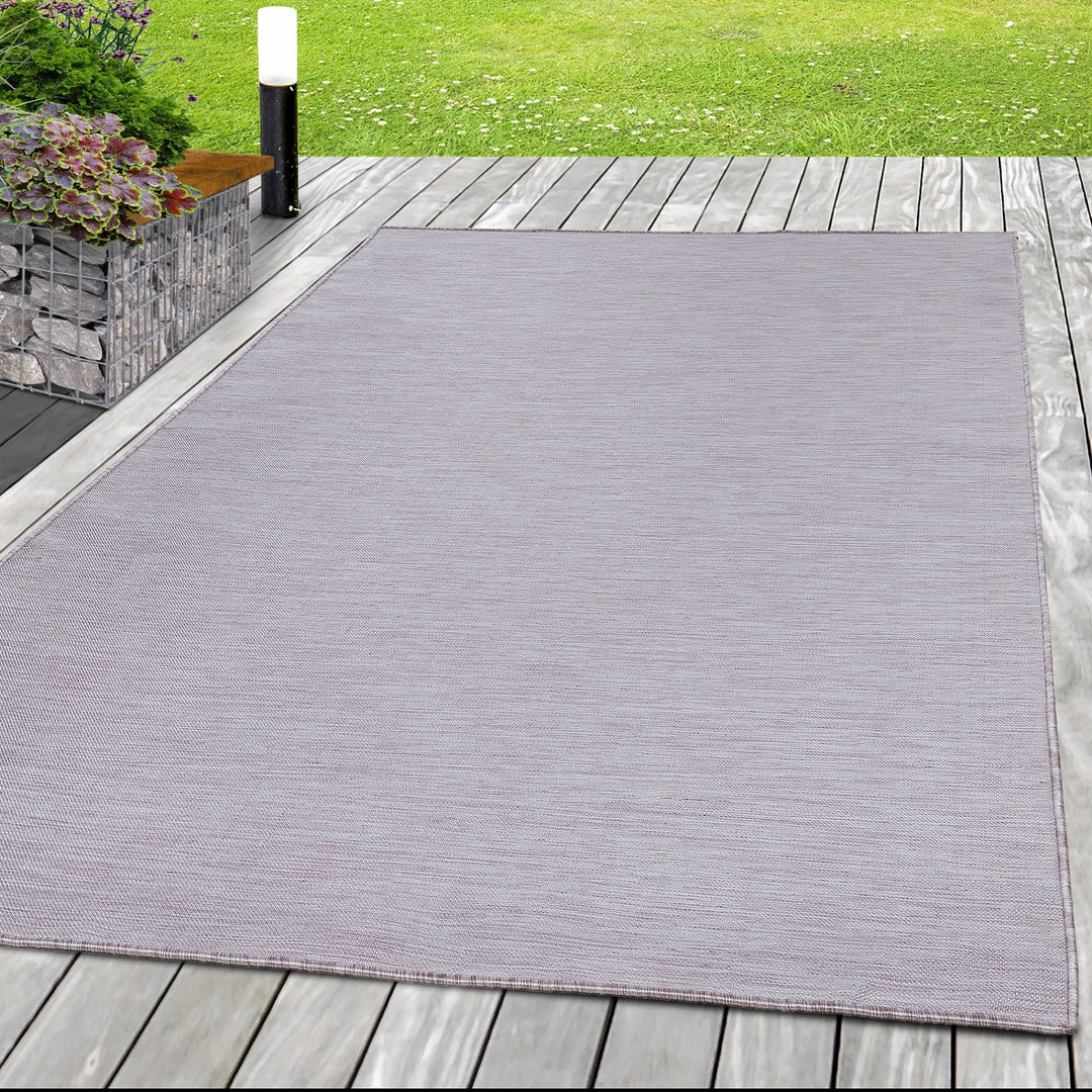 In- & Outdoor Teppich KOA Balkon Terrasse Sisal Optik Flachgewebe Einfarbig
