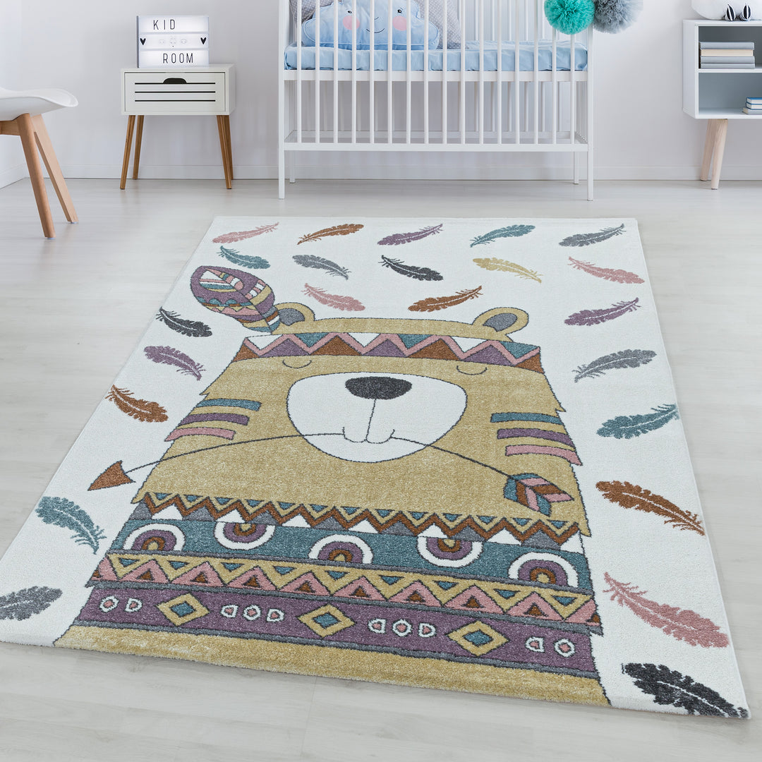 Children's carpet FUNNY children's room short pile play rug