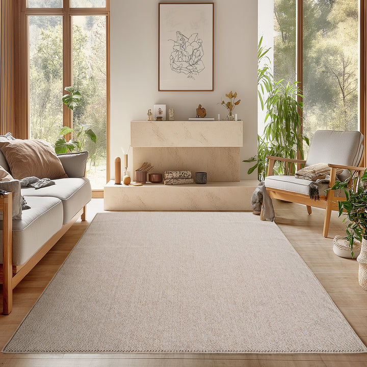 SIMPEX Teppich Bouclé Skandi StilSchlingenflor Weich Schlafzimmer Wohnzimmer